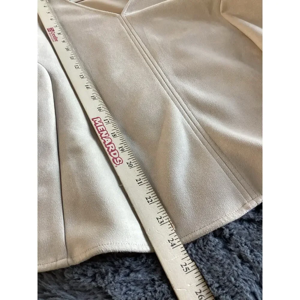 Tuckernuck Women's Bone Suede‎ Easton Swing Blouse Top Minimalist Beige Size XS